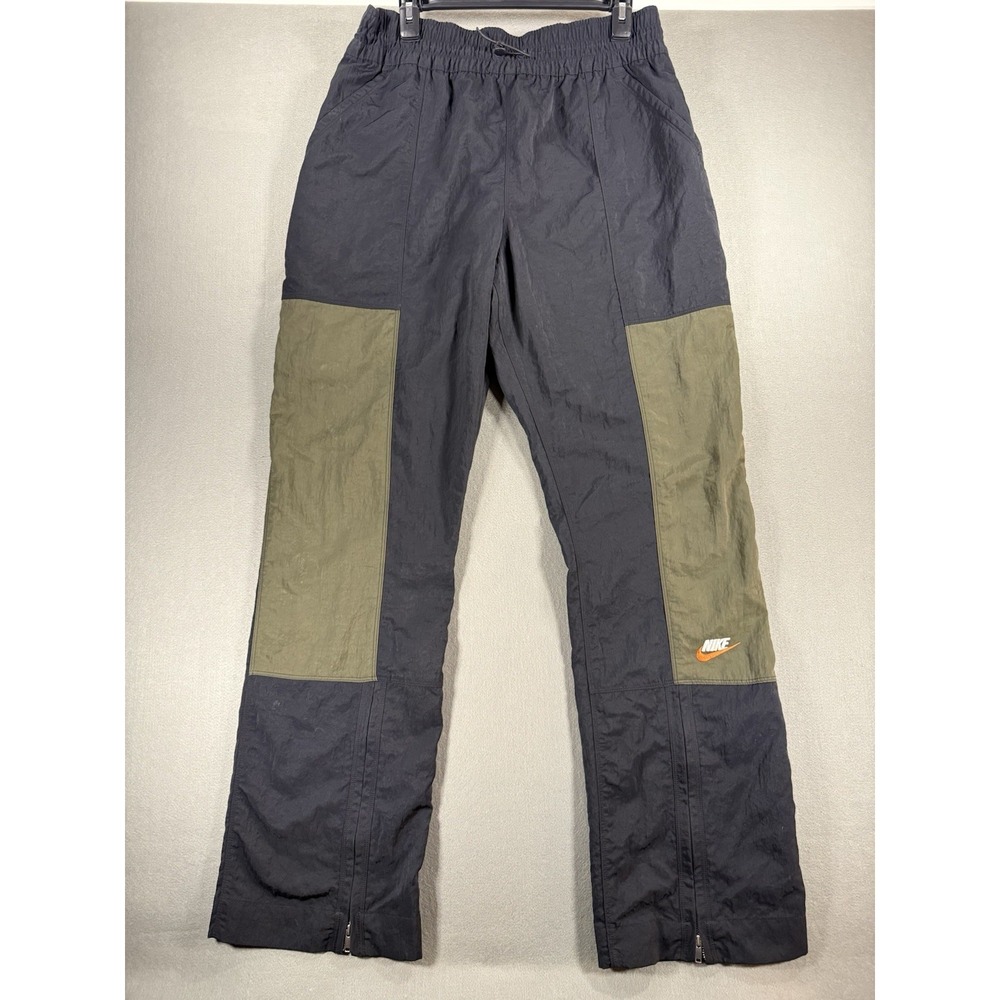 Nike Size Large City Utility High Rise Nylon Pants Black Olive Women's